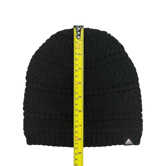 adidas ClimaWarm Black Knit Beanie — Warm Lined Winter Hat - Picture 10 of 10